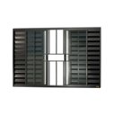 Ver imagem 1 de Veneziana Confort 6 Folhas com Grade Vidro Liso 100cm X 120cm Brimak