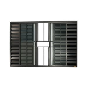 Veneziana Confort 6 Folhas com Grade Vidro Liso 100cm X 120cm Brimak