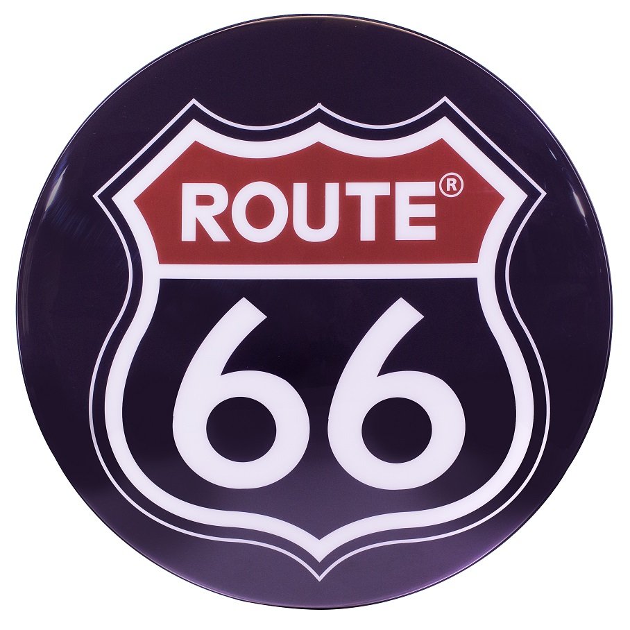 Luminoso de Parede Route 66 Retrô Vintage para Bar, Garagem, Churrasqueira, Espaço Gourmet