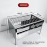 Mini Churrasqueira Portátil em Inox Reforçada Compacta - 2