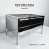 Mini Churrasqueira Portátil em Inox Reforçada Compacta - 6