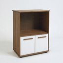 Ver imagem 2 de Balcão para Microondas Armário Multiuso Madu Feito em Mdf Freijó / Off