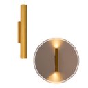 Ver imagem 4 de Arandela Tubo Cilindro 30cm 2 Fachos Dourada P/ 2 Mr11 St2773