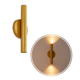 Arandela Tubo Cilindro 30cm 2 Fachos Dourada P/ 2 Mr11 St2773 - 1