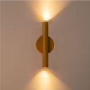 Ver imagem 5 de Arandela Tubo Cilindro 30cm 2 Fachos Dourada P/ 2 Mr11 St2773