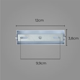 Arandela Tubo Cilindro 30cm 2 Fachos Dourada P/ 2 Mr11 St2773 - 12