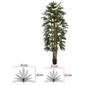 Árvore Artificial Palmeira Raphis C/pote X81 Verde 2,10cm - 1