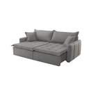 Ver imagem 2 de Sofá Cama Linho em Madeira Eucalipto 220cm Braço 20cm Arizona Meu Sofá Online