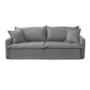 Ver imagem 6 de Sofá Cama Linho em Madeira Eucalipto 220cm Braço 20cm Arizona Meu Sofá Online