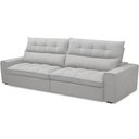 Ver imagem 1 de Sofá Retrátil Reclinável para Sala de Estar Living 250cm Dimas F04 Bouclê Cinza - Lyam Decor