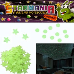Kit Estrelas mini brilha escuro Fluorescente neon 220 UNID. - 2