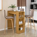 Ver imagem 7 de Bancada Ilha Gourmet Americana 90cm 2 Prateleiras Bologna Marrom - Mademóvel