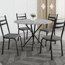 Conjunto sala de Jantar Mesa Redonda 80cm Tampo Granito com 4 Cadeiras Milla - 1