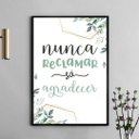 Ver imagem 1 de Quadro Nunca Reclamar Só Agradecer 33x24cm - com Vidro:moldura Preta