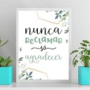 Ver imagem 2 de Quadro Nunca Reclamar Só Agradecer 33x24cm - com Vidro:moldura Preta