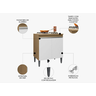 Balcão P/ Cooktop Andreia 4 ou 5 Bocas Amendoa Branco - Ajl Móveis - 3