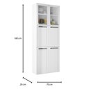 Ver imagem 3 de Paneleiro de Cozinha Itatiaia 6 Portas 2 Em Vidro Florença Branco Neve