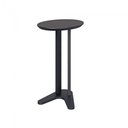 Ver imagem 1 de Mesa de Canto Oval 60cm 100% Mdf Preto Fosco Dalla Costa