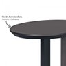 Mesa de Canto Oval 60cm 100% Mdf Preto Fosco Dalla Costa - 3
