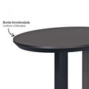 Ver imagem 3 de Mesa Canto Oval MDF Preto Fosco Dalla Costa