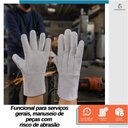 Ver imagem 6 de Luva de Raspa em Couro Punho 15 Proteção Individual Epi Segurança do Trabalho Soldador Construção