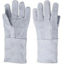 Ver imagem 1 de Luva de Raspa em Couro Punho 15 Proteção Individual Epi Segurança do Trabalho Soldador Construção