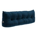 Ver imagem 7 de Kit 02 Almofadas para Cabeceira Encosto Apoio Lombar Spot 140cm com Porta Celular Veludo - Desk Desi