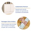 Ver imagem 7 de Estante de Livros 100% MDF 94CMX180,5cm 3 Portas 8 Nichos Versatile Yescasa Branco