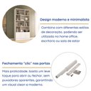 Ver imagem 6 de Estante de Livros 100% MDF 94CMX180,5cm 3 Portas 8 Nichos Versatile Yescasa Branco