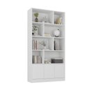 Ver mais imagens de Estante de Livros 100% MDF 94CMX180,5cm 3 Portas 8 Nichos Versatile Yescasa Branco