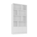 Ver imagem 2 de Estante de Livros 100% MDF 94CMX180,5cm 3 Portas 8 Nichos Versatile Yescasa Branco