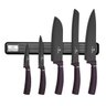 Jogo 5 Facas + Suporte Magnético Purple Berlinger Haus Kit Faqueiro Chef Churrasco - 1
