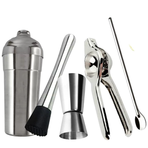 Kit Coqueteleira 5 Peças Inox