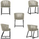 Ver imagem 5 de 2 Cadeiras de Jantar Área Noronha em Alumínio com Pintura Preta Corda Náutica E8 Trama Original