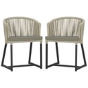 Ver imagem 1 de 2 Cadeiras de Jantar Área Noronha em Alumínio com Pintura Preta Corda Náutica E8 Trama Original