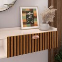 Ver imagem 7 de Aparador Buffet Suspenso Moderno Decor 1 Porta Nicho Organizador Sala Estar Jantar Área Café –