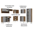 Ver imagem 5 de Armário de Cozinha Completa de Canto 417cm Cinza/Rustic Emilly Madesa 02