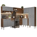 Ver imagem 3 de Armário de Cozinha Completa de Canto 417cm Cinza/Rustic Emilly Madesa 02