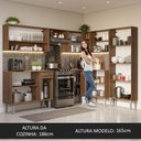 Ver imagem 6 de Armário de Cozinha Completa de Canto 417cm Cinza/Rustic Emilly Madesa 02