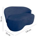 Ver imagem 5 de Kit Namoradeira + 2 Poltronas Decorativa Beatriz Orgânica Veludo Azul Marinho