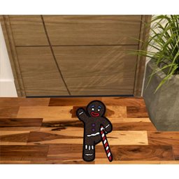 Tapete Capacho Biscoito no Formato 70x40 Cm Marrom. - 1