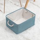 Ver imagem 4 de Caixa Cesto Organizador Tecido Lona Resistente 41x32x20cm Azul