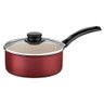Panela Antiaderente com Tampa de Vidro 18 Cm 2l Turim Vermelho Tramontina - 1