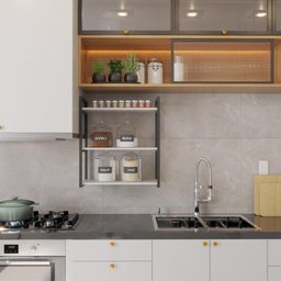 Prateleira Industrial para Cozinha - Nicho MDF - Estante de Parede - 1