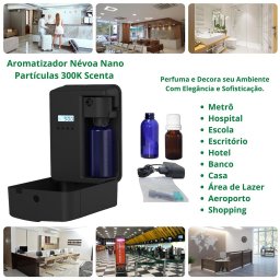 Aromatizador Névoa Nano Partículas 300k Preto Scenta - 2