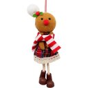 Ver imagem 1 de Kit 6 Pendentes Biscoito Xadrez Árvore Natal Decoração 17cm