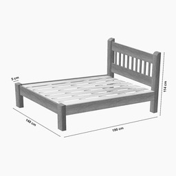 Cama de Casal Luxo de Madeira Maciça Cedro Tauari Imbuia - 6