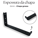 Ver imagem 5 de 2 Suportes Formato L Mão Francesa 20cm para Prateleira Fixação de Parede Estilo Moderno Preto