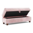 Ver imagem 1 de Recamier Calçadeira Bali 120cm Suede Rosa Bebe - Inova Decorações