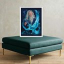 Ver imagem 2 de Quadro Arquétipo Mago com Fênix 45x34cm - com Vidro:moldura Preta